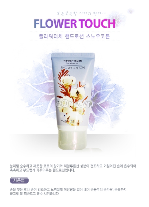 Kem Dưỡng Da Tay Flower Touch Hand Lotion Snow Cotton