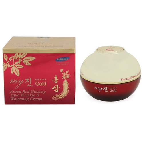 Kem dưỡng trắng da chống lão hóa My gold Korea Red Ginseng Aqua Wrinkle Whitening Cream 50ml  