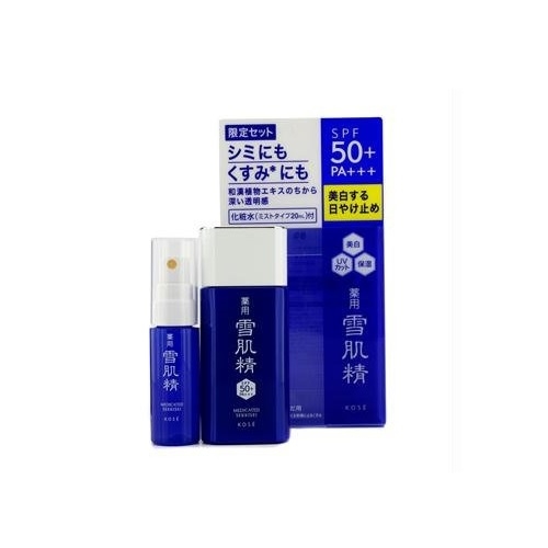 Set kem chống nắng KOSE Essence Milk SPF 50 60g và kem dưỡng da Medicated Sekkisei 20mL