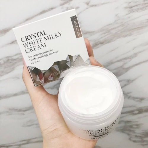 Kem Dưỡng Trắng Da 3W Clinic Crystal White Milky Cream 50g - Hàn Quốc