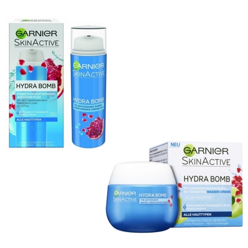 Set kem ngày đêm dưỡng ẩm chống lão hóa Garnier Skin Active Hydra Bomb 50ml -Pháp