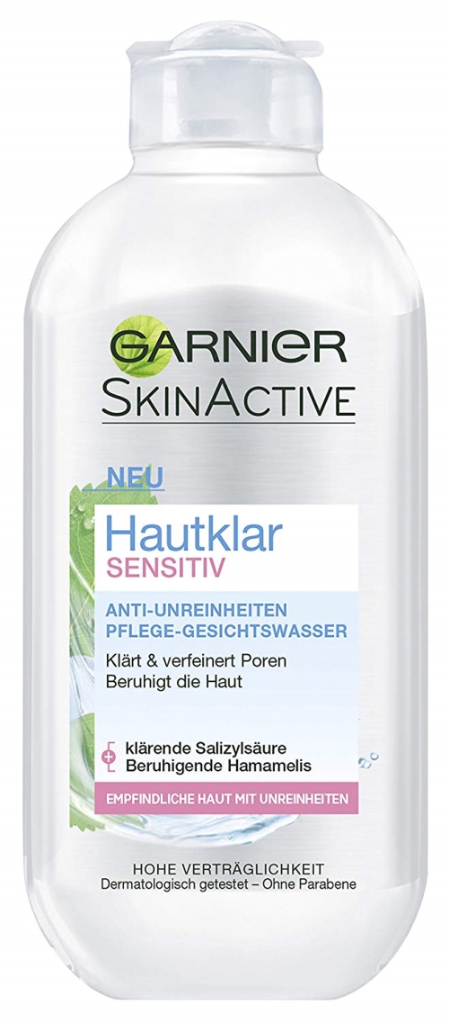 Nước hoa hồng dàn cho da nhạy cảm Garnier skin Active Hautklar Sensitiv 200ml - Pháp