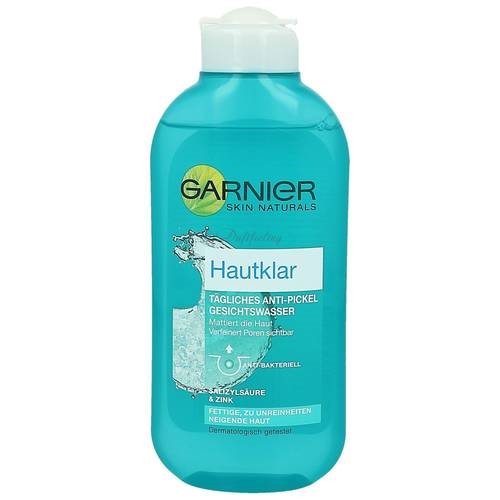 Nước hoa hồng dành cho da dầu mụn Garnier Hautklar 200ml (Xanh) - Đức