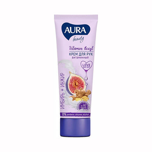 Kem dưỡng tay Aura Beauty Vitamin Boost chiết xuất gừng và quả sung 75ml -NGA